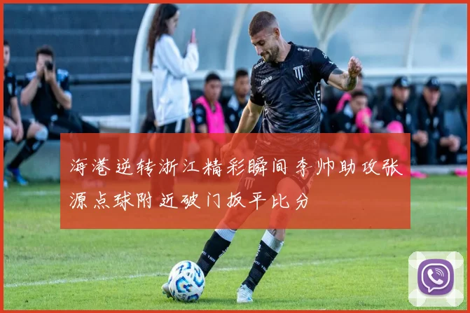 海港逆转浙江精彩瞬间李帅助攻张源点球附近破门扳平比分